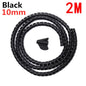 Flexible 2M 16/10mm Spiral Cable Wire Protector Tube Clip for Computer Cord Organizer Management Tools Protective Pi-Mart