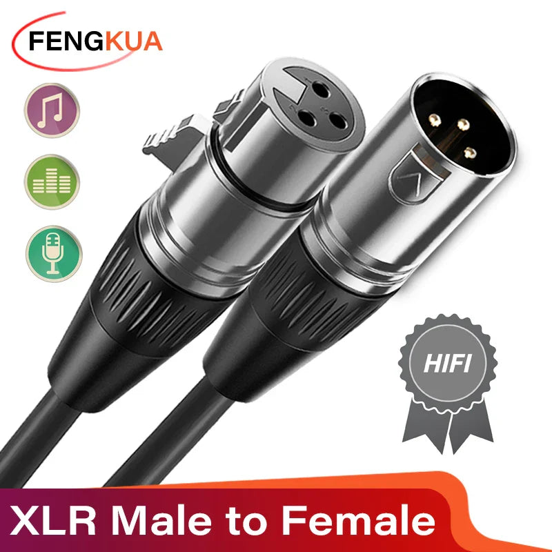 3Pin XLR Cable Male to Female Sound Cannon Microphone Cable for Mixer Amplifier Balanced Analog Audio Cord XLR Extension Cable Pi-Mart