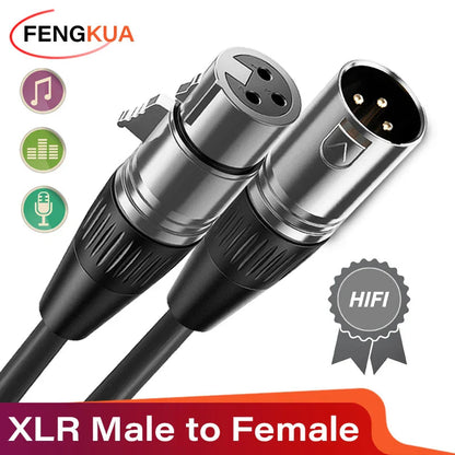 3Pin XLR Cable Male to Female Sound Cannon Microphone Cable for Mixer Amplifier Balanced Analog Audio Cord XLR Extension Cable Pi-Mart