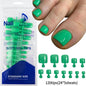 120pcs/Box French Tip Press-On Toenails Pink Color System Square Shape Foot Nails Short Length Glossy Finish False Toe Nails Set NovaCart