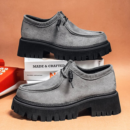 Men's Shoes 2025 Autumn New Style High-heel Thick-soled Loafers, Durable and Retro Casual Shoes, Everyday Street Trend Sneakers NovaCart