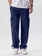 Mens Sweatpants Straight Fit Joggers for Sports and Streetwear Loose Oversized Drawstring Long Pants Men Multi-pocket Pants NovaCart