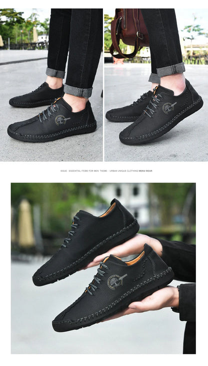 Hot Sale Comfortable Men's Casual Shoes Loafers Large Size Sneakers Quality PU Leather Handmade Shoes Men Flats Moccasins Shoes NovaCart