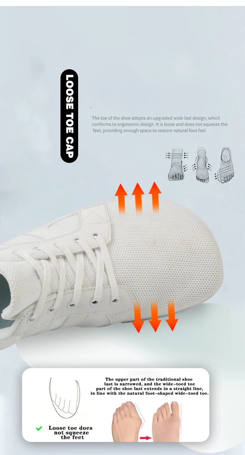 Wide-toed Shoes Men's Fashion Simple Casual Sports Shoes Barefoot Shoes Women's Jogging Shoes Walking Shoes NovaCart