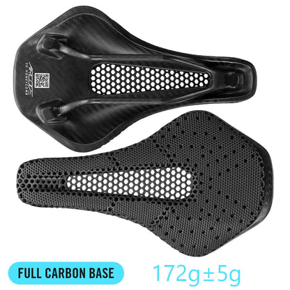 RYET 3D Printed Bike Saddle Ultralight Carbon Fiber Hollow Comfortable Breathable MTB Gravel Road Bicycle Cycling Seating Parts Pi-Mart