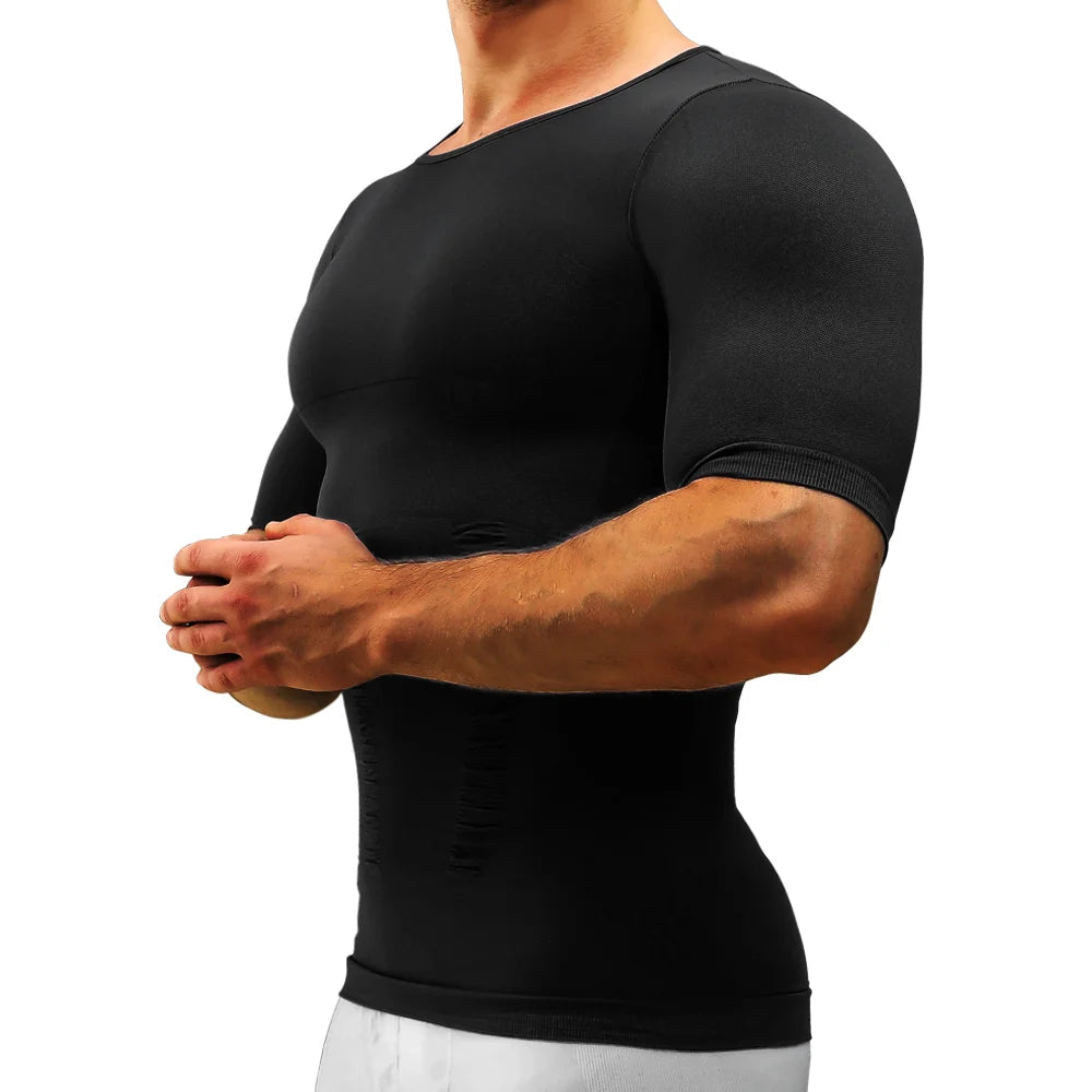 Men's Slimming Body Shapewear Posture Vest Tummy Abdomen Trimmer Compression Body Modeling Fat Burning Chest Tummy Shirts Corset NovaCart