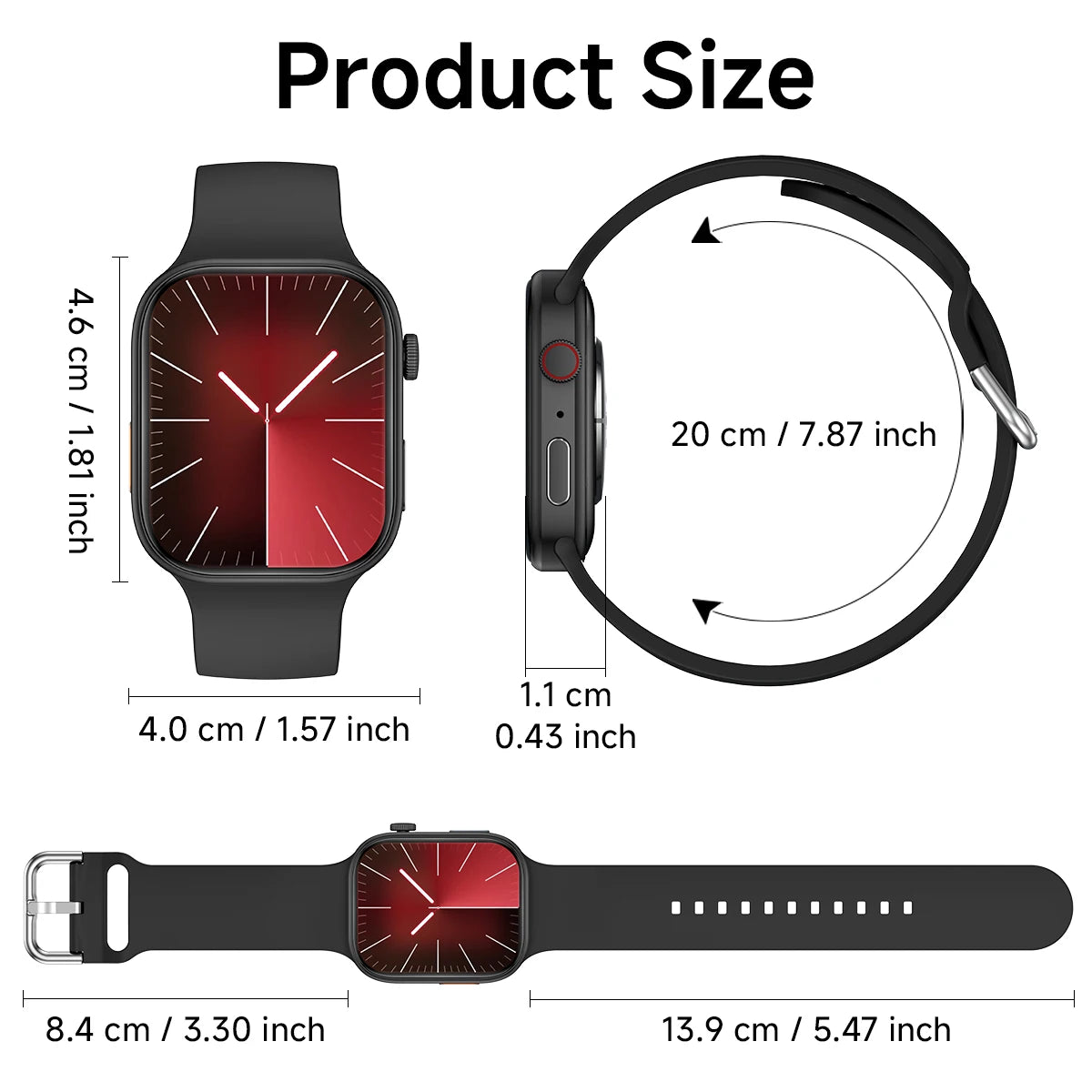 2026 Smart Watch 1.83" HD Screen Bluetooth Call Heart Rate Monitoring 120+ Sports Modes Waterproof for Men Woman Smartwatch Gift NovaCart