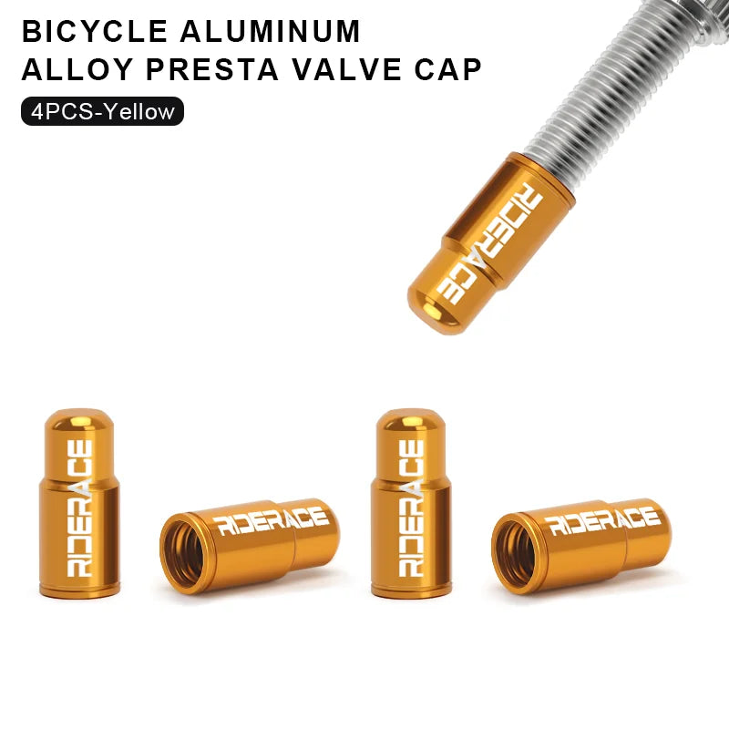 2/4/10Pcs Bicycle Tire Valve Cap Dustproof Lightweight Aluminum Alloy MTB Road Bike Tube Tyre Gas Nozzle Cover For FV Presta Pi-Mart