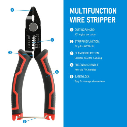 Automatic Stripping Cutter Wire Stripper Pliers Cable Wire Crimping Electrician Repair Tools Wire Stripper Tool hand tools Pi-Mart