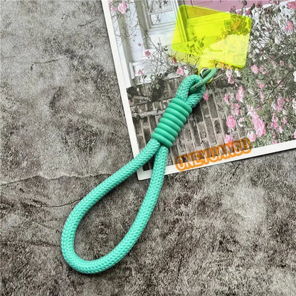 Wrist Strap for Phone Contrasting Colors Lanyard Keys Metal Keyring Accessories With Patch Cellphone Charm Luxury Hand Strap NovaCart