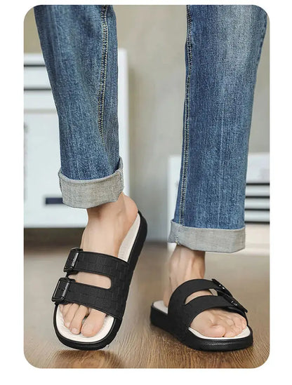 Summer beach slippers men's fashion comfortable breathable sandals ultra-light indoor and outdoor men's slippers plus size 46 47 NovaCart