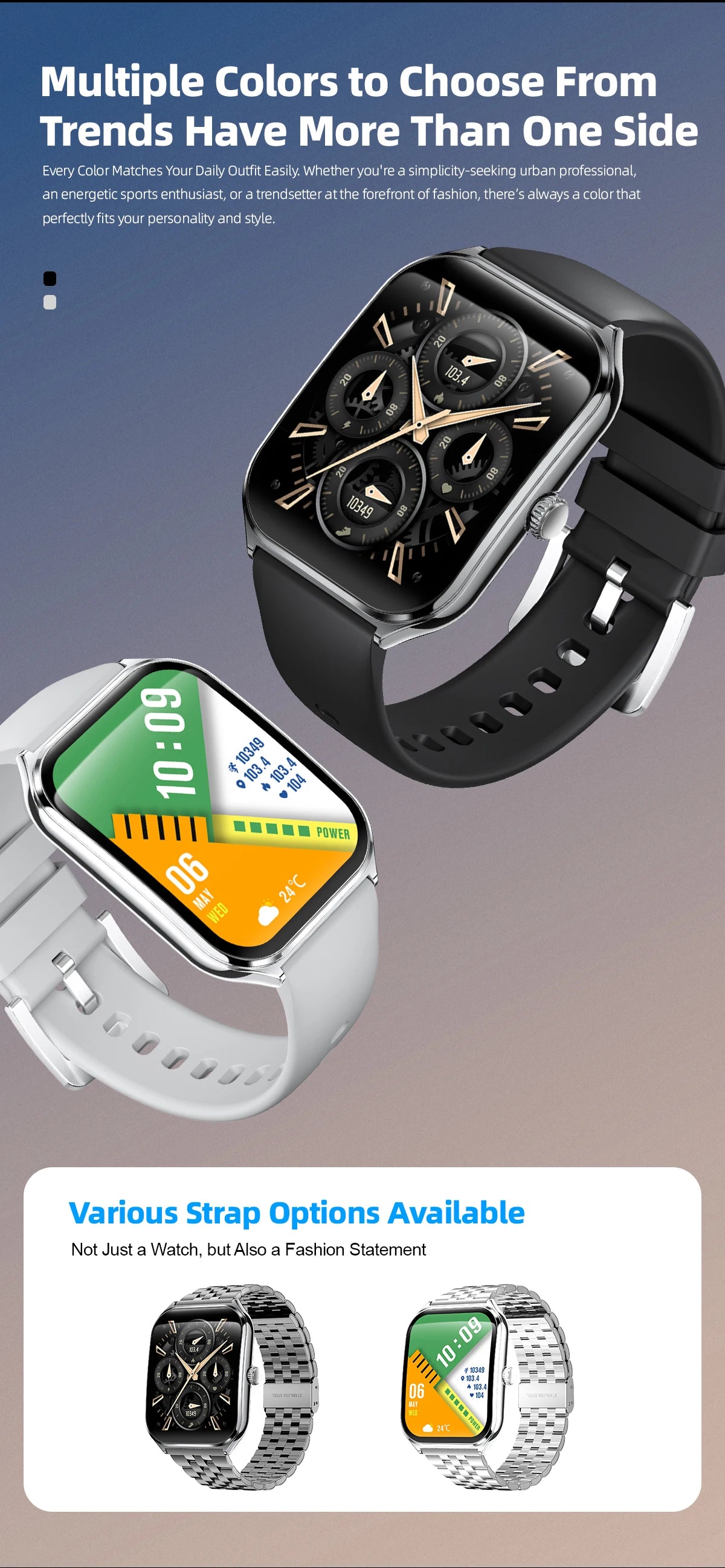 2026 New Smartwatch 1.96 inch Ultra-thin Bluetooth Call Health Monitor IP68 Waterproof 100 Sport Smart Bracelet For  Android iOS NovaCart