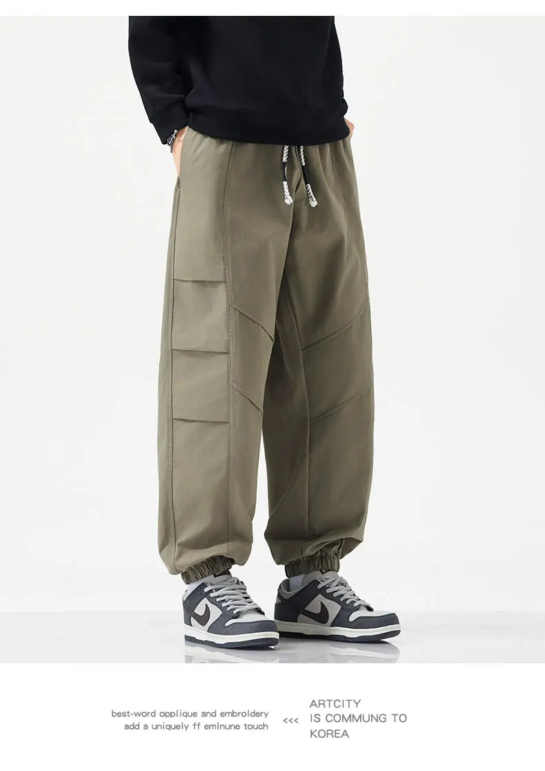 HIQOR Harem Jogger Pants Fashion Men Spring Baggy Trouser Hip Hop Casual Pants Man Pleats Large Size L-6XL Sports Cargo Pants NovaCart