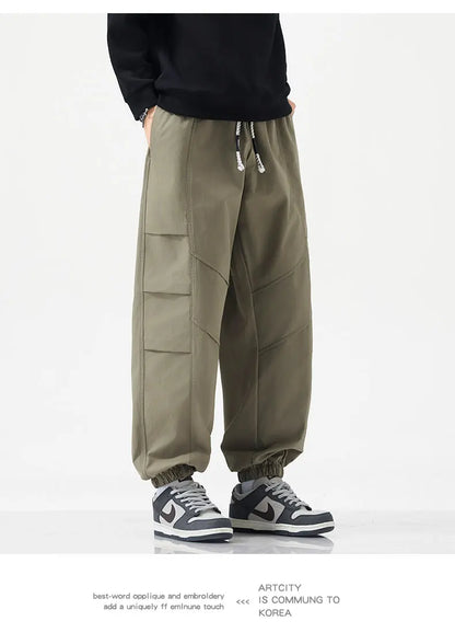 HIQOR Harem Jogger Pants Fashion Men Spring Baggy Trouser Hip Hop Casual Pants Man Pleats Large Size L-6XL Sports Cargo Pants NovaCart