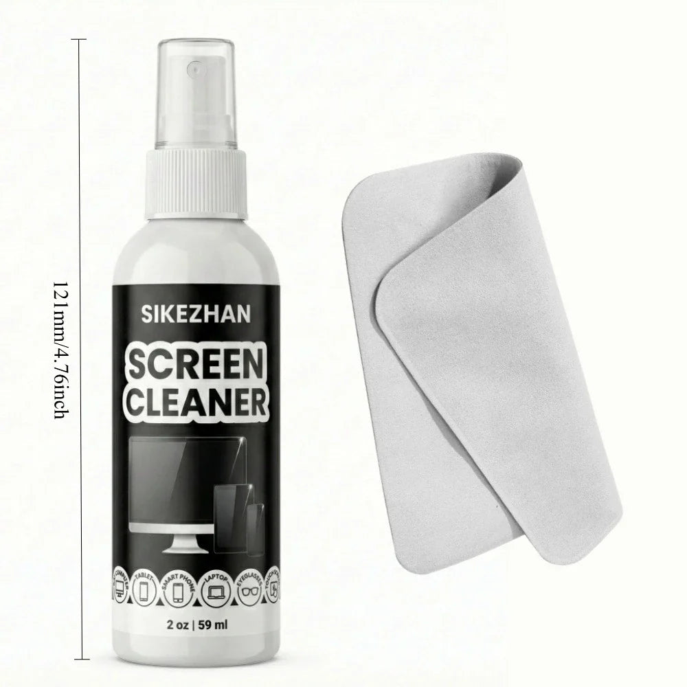 SIKEZHAN Screen Cleaner Kit with Polishing Cloth - Streak-Free Spray for MacBook, iPad, iPhone, Laptop, Monitor & TV (2oz) Pi-Mart