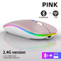 Rechargeable Bluetooth Wireless Mouse with 2.4GHz USB RGB 1600DPI Mouse for Computer Laptop Tablet PC Macbook Gaming Mouse Gamer Pi-Mart