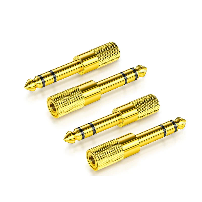 Jack 6.5 6.35mm Male Plug to 3.5mm Female Connector Gold Plating Headphone Microphone AUX Audio Plug Pi-Mart