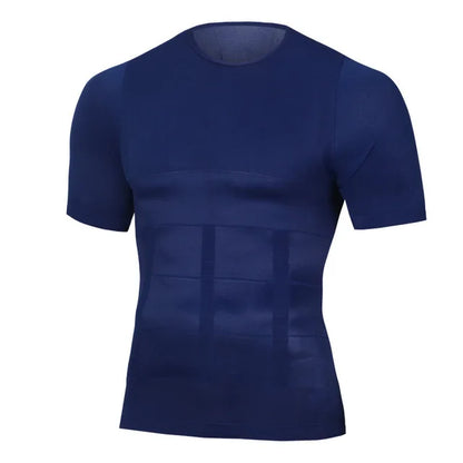 Mens Slimming Body Shaper Compression Shirt Tummy Control Slimmer Shapewear Gynecomastia Undershirt Posture Corrector Tops NovaCart