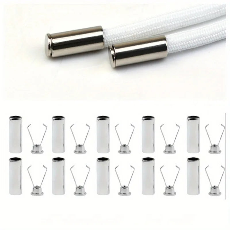 10pcs Heavy Duty Cord Locks Adjustable Metal Clips Secure Fastening for Shoelaces Bags Hoodies DIY Crafts Organizing Cables NovaCart