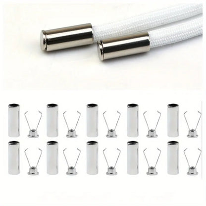 10pcs Heavy Duty Cord Locks Adjustable Metal Clips Secure Fastening for Shoelaces Bags Hoodies DIY Crafts Organizing Cables NovaCart