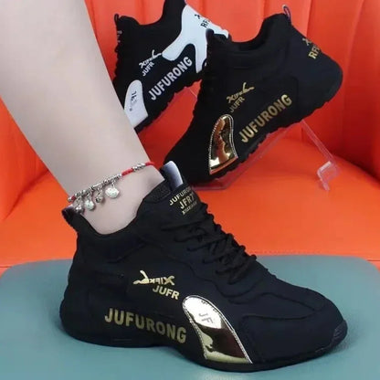 Sneakers  Breathable Ladies Mesh Lace Up Sports Platform Shoes for Women