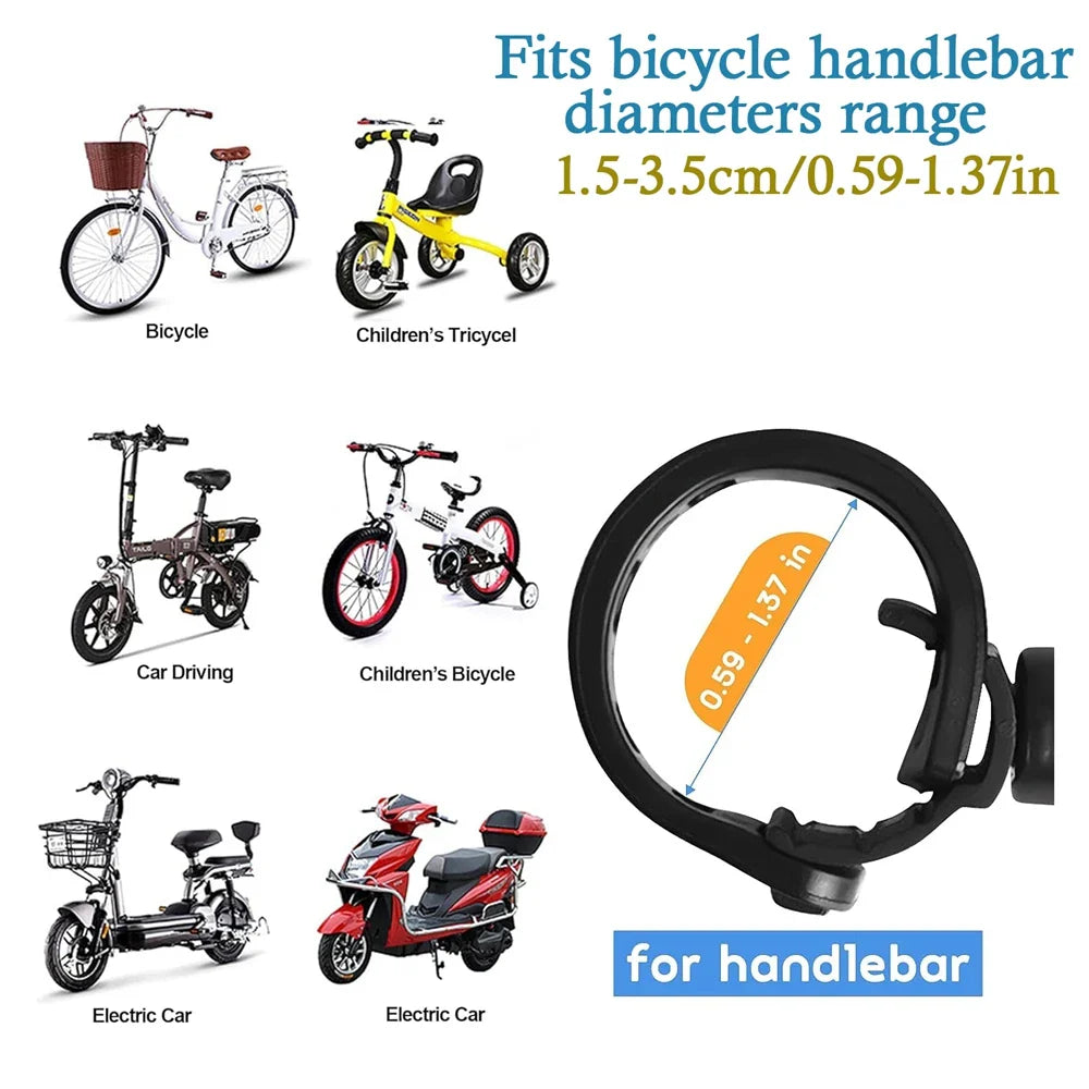 1/2PCS Bicycle Rearview Mirror 360 Degree Adjustable Rotatable Universal Cycling Handlebar Rear View Mirrors for MTB Road Bike Pi-Mart