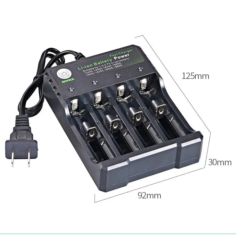 18650 Li-ion Battery Charger 4 Slots AC 110V 220V EU/US Dual For 18650 Charging 3.7V 4.2V Rechargeable Charge for 18500 Pi-Mart
