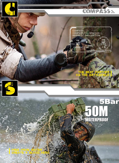 NORTH EDGE Men's sport Digital watch Hours Running Swimming Military Army watches Altimeter Barometer Compass waterproof 50m NovaCart