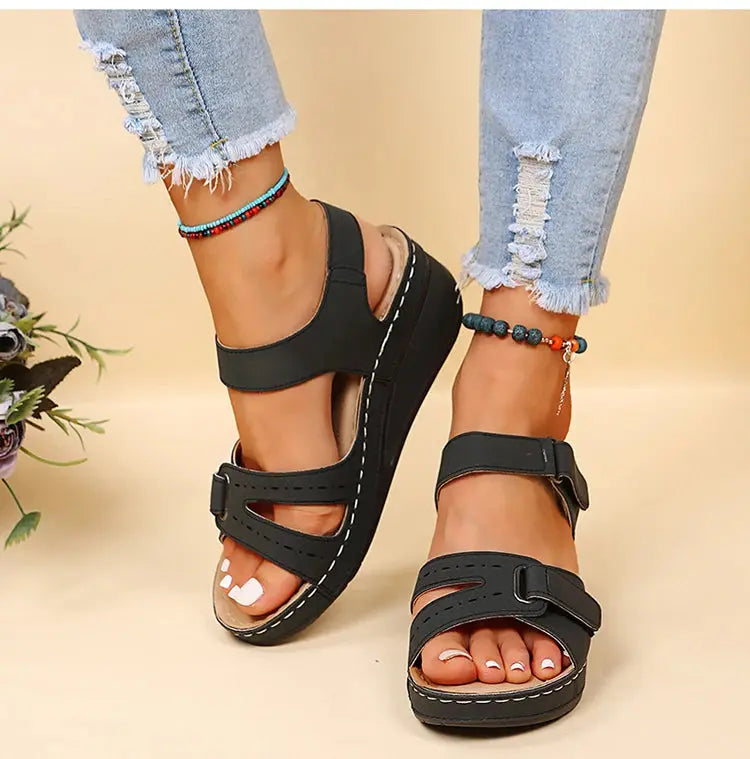 Shoes Women Sandals Fashion Wedge Ladies Shoes Party Women's Sandals Huaraches Elegant Footwear Zapatos De Mujer Female NovaCart