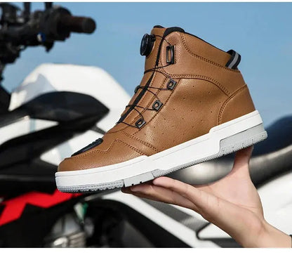 New Motorcycle Boots Men Women Knight Outdoor Riding Anti-slip Spring Sneakers Shoes Bicycle Mountain Racing Road Speed Summer NovaCart