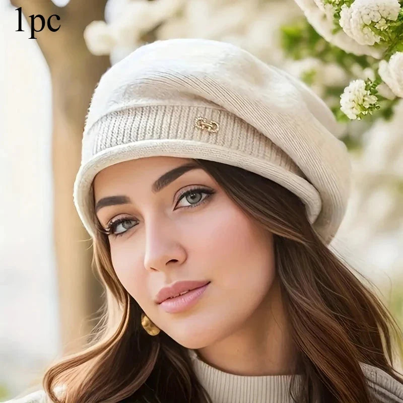 Women’s Soft Beanie Hat – Lightweight Stretchy Jacquard Knit Casual Cap FitiqueFit