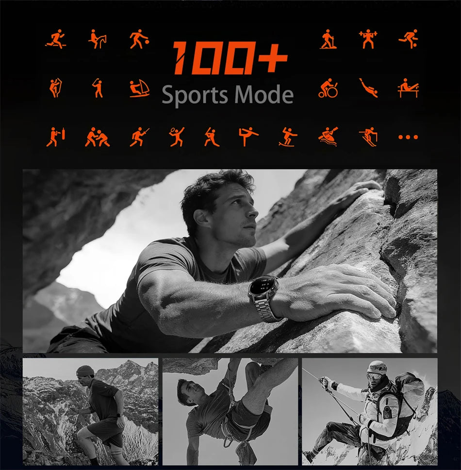 Men Watchs Sports Bracelets IP68 Altimeter Compass Swim track GPS Run RIDE Outdoor Smart Watch Sports GPS Professional New 2026 NovaCart