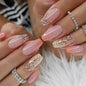 24Pcs Short Square Coffin False Nails Square Fake Nails with Glue French Glitter Wearable Acrylic Nails Set Press on Nail Tips NovaCart