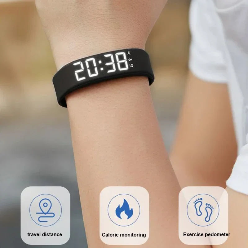 LED Digital Smart Bracelet Vibrating Alarm Clock Waterproof Clock SmartPursue™