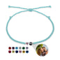 Customized birthstone Personalized Circle Photo Bracelet