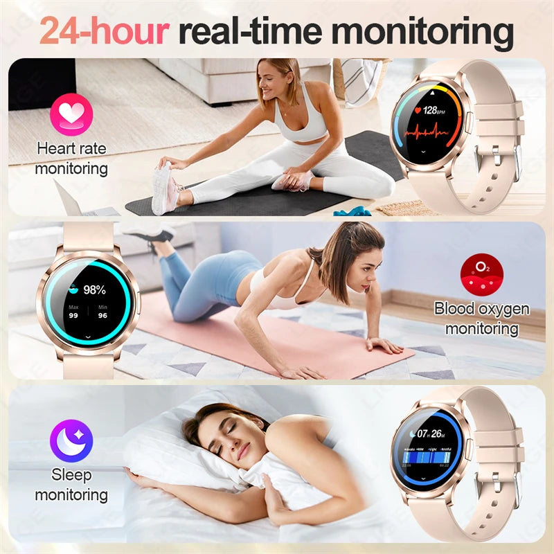 LIGE Women Smart Watch 2026 Ultra-thin AMOLED Screen Sport Fitness Bracelet Custom Watch Face Bluetooth Call Luxury Smartwatch NovaCart