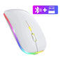 Dual Mode 2.4G Wireless Mouse Bluetooth Mouse RGB Backlit Gaming Mouse Rechargeable Mouse Ergonomic Mice for PC Laptop Tablet Pi-Mart