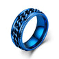Spinning Anxiety Rings Free Shipping Items For Men Titanium Steel Rotatable Chain Fidget Joint Ring Jewelry Anillos De Hombres NovaCart
