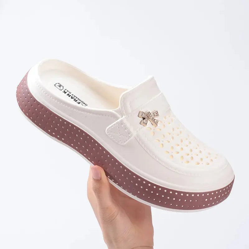 Eyriphy Size: 36-37 to 40-41 Women's Cave Shoes New Flat Slippers Beach Slippers Thick Soles Clogs Casual Slippers for Women Men NovaCart