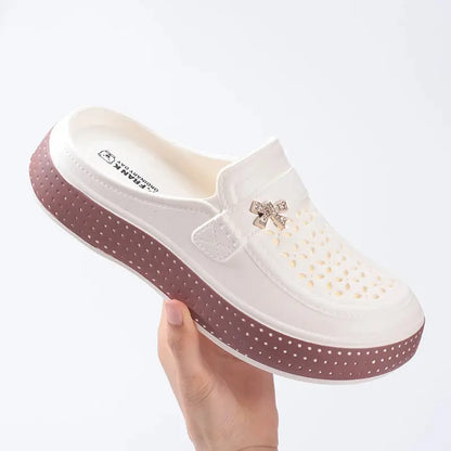 Eyriphy Size: 36-37 to 40-41 Women's Cave Shoes New Flat Slippers Beach Slippers Thick Soles Clogs Casual Slippers for Women Men NovaCart