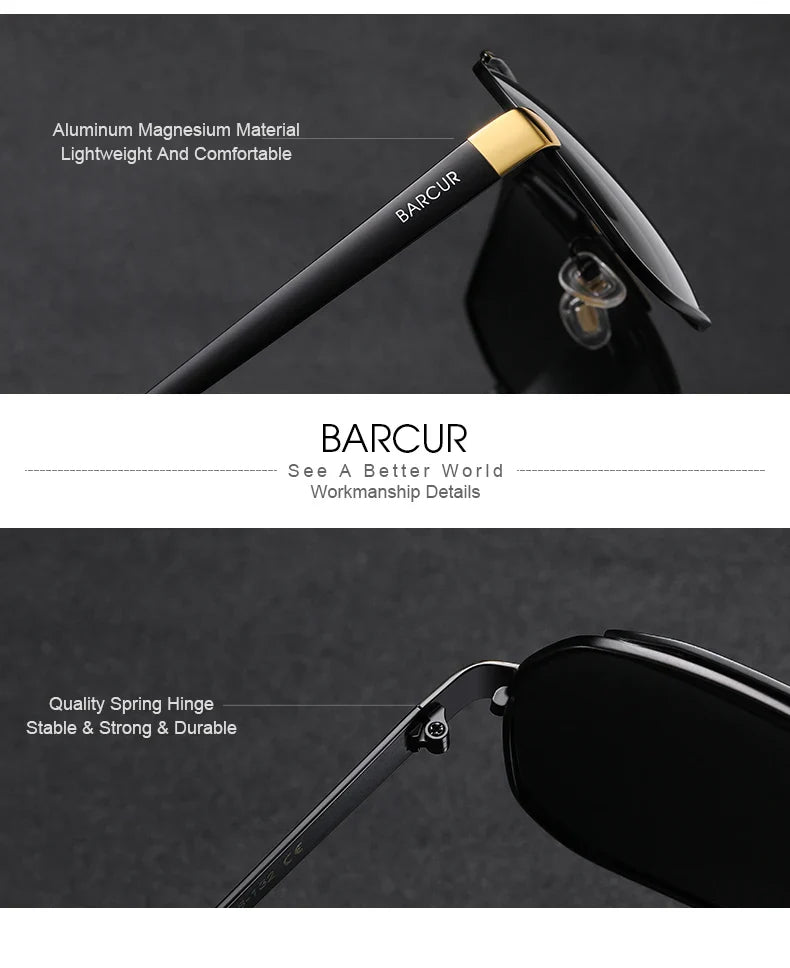 BARCUR Polarized Sports Sunglasses for Men Fashionable Fishing Driving Hiking and Outdoor Eyewear UV400 Protection Gradient Lenses Stevvex