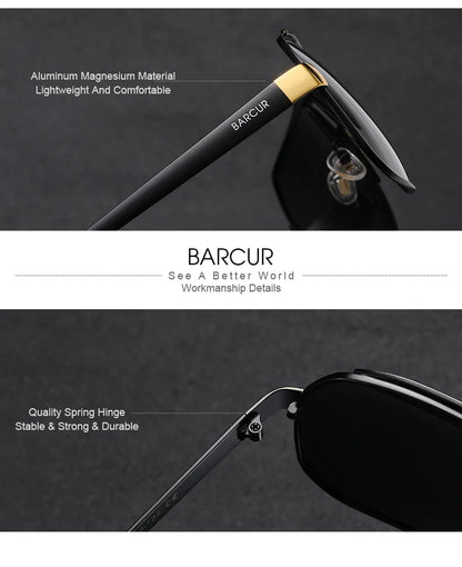 BARCUR Polarized Sports Sunglasses for Men Fashionable Fishing Driving Hiking and Outdoor Eyewear UV400 Protection Gradient Lenses Stevvex
