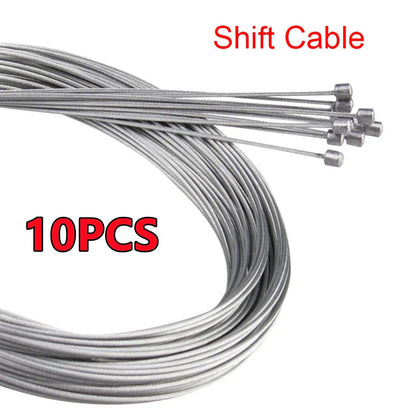 10/5/3/1PC 2M MTB Bicycle Brake Line Bicycle Speed Line Fixed Gear Shifter Gear Brake Cable Set Core Inner Wire MTB Road Bike Pi-Mart