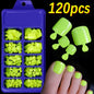 120pcs/Box French Tip Press-On Toenails Pink Color System Square Shape Foot Nails Short Length Glossy Finish False Toe Nails Set NovaCart