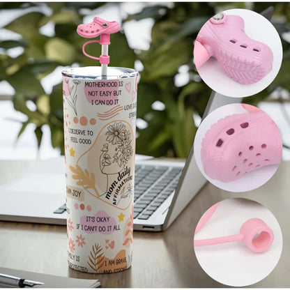 1PCS Cute Slipper Silicone Straw Cover For 30/40 Oz Stanley Cup Reusable 10mm Straw Cover Dust And Splash Proof Straw Cover NovaCart
