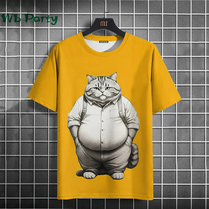 Cat Print shirts - Y2K Graphic T-Shirt FitiqueFit