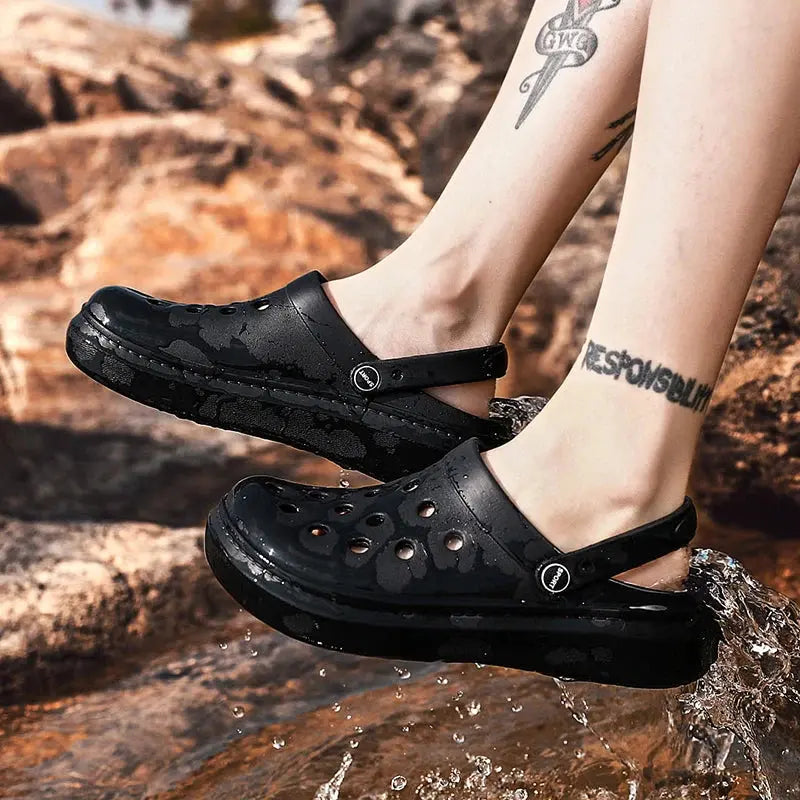 Beach Shoes Men's Summer Ligtweight EVA Trend Home Sandals Clogs Shoes Men Baotou Slippers Outdoor Students Comfortable Sandals NovaCart