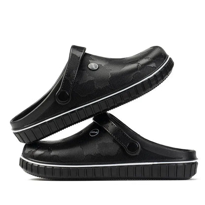 Lightweight Chef Shoes Closed Toe Rubber Sandals Men Clogs Garden Shoes Barefoot Zuecos Hombre Cholas Man Summer Beach Shoes NovaCart