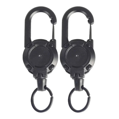 Outdoor Retractable Key Chain Mountaineering Buckle Key Chain Anti-loss Anti-theft High Rebound Easy To Pull Pi-Mart