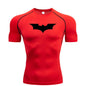 Bat Printed Men's Tight T-Shirt Running Compression Compression T Shirt Gym Fitness Jogging Short Sleeve Male Casual Shirt Tops NovaCart